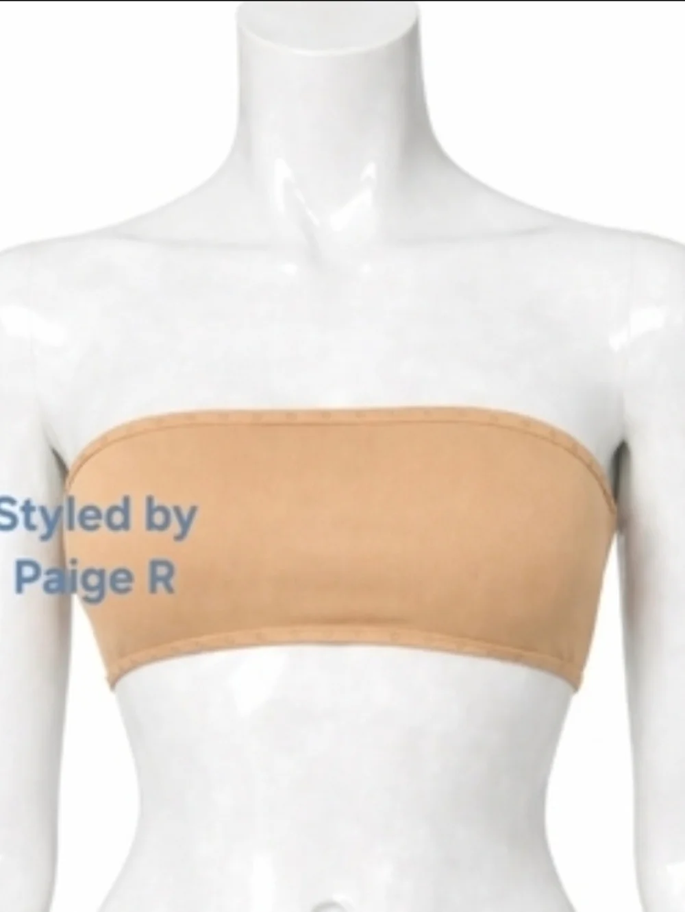 ⛱️NWT SKIMS Rhinestone Swim Bandeau Strapless Bikini Top Nude OCHRE XL